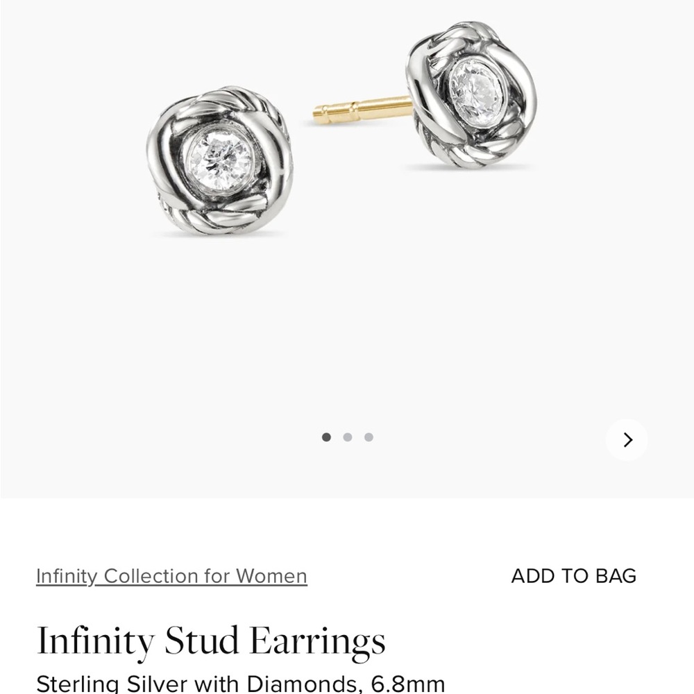 Davis yurman infinity stud earrings